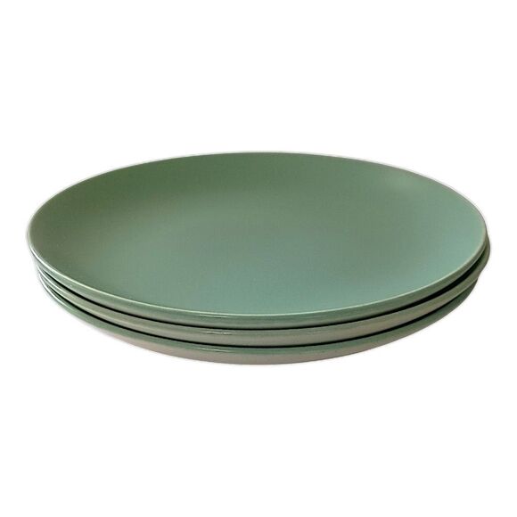 3 Poole Pottery Side Plates TwinTone Gloss Glaze Ice Green Vintage England MCM - Picture 7 of 15